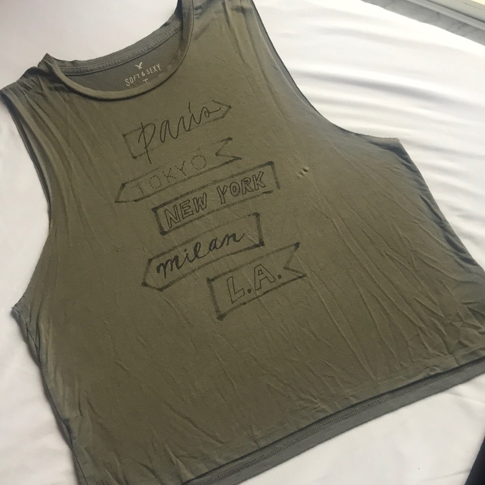 Cut out forest green shirt